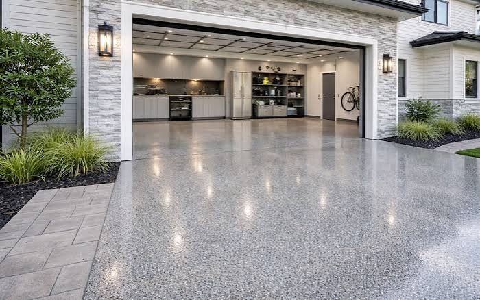 epoxy resin flooring project in Canberra