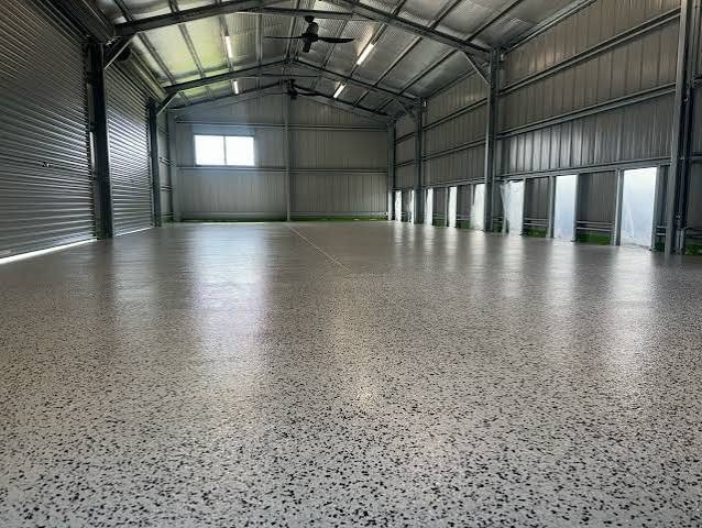 epoxy resin flooring project in Canberra