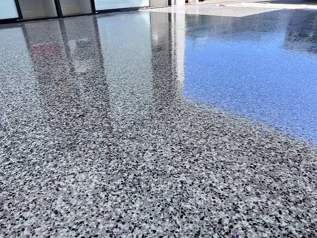 epoxy resin flooring project in Canberra